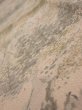 Photo5: 3J10z30  Japanese Kimono Crepe Silk  FABRIC Scenery Light brown 38.2x6.7 (5)
