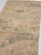 Photo3: 3J01z60  Japanese Kimono Crepe Silk  FABRIC Scenery Light brown 40.9x14.6 (3)