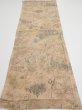 Photo5: 3J01z60  Japanese Kimono Crepe Silk  FABRIC Scenery Light brown 40.9x14.6 (5)