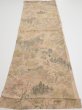 Photo5: 3J02z60  Japanese Kimono Crepe Silk  FABRIC Scenery Light brown 41.3x14.6 (5)