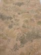 Photo1: 3J04z90  Japanese Kimono Crepe Silk  FABRIC Scenery Light brown 65.4x14.6 (1)