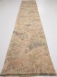 Photo5: 3J06z90  Japanese Kimono Crepe Silk  FABRIC Scenery Light brown 65.4x14.4 (5)