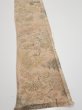 Photo2: 3J08z50  Japanese Kimono Crepe Silk  FABRIC Scenery Light brown 61.4x7.7 (2)