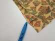 Photo6: 3J01z40  Japanese Kimono Silk  FABRIC Umbrella Cream yellow 41.7x14.0 (6)