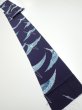 Photo4: 3J09z60  Japanese Kimono Silk  FABRIC Flying crane Dark navy 86.6x7.1 (4)