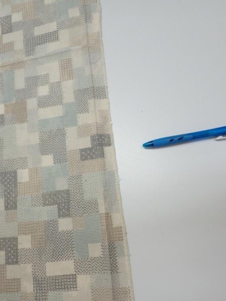 Photo6: 3J01z50  Japanese Kimono Silk TSUMUGI FABRIC  Off-white 39.8x14.4 (6)