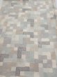 Photo1: 3J02z50  Japanese Kimono Silk TSUMUGI FABRIC  Off-white 40.2x14.4 (1)