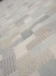 Photo4: 3J03z80  Japanese Kimono Silk TSUMUGI FABRIC  Off-white 63.8x14.6 (4)