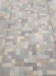 Photo1: 3J04z80  Japanese Kimono Silk TSUMUGI FABRIC  Off-white 63.8x14.6 (1)