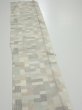 Photo3: 3J08z40  Japanese Kimono Silk TSUMUGI FABRIC  Off-white 59.1x7.3 (3)