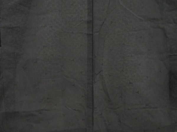 Photo3: 5531T01z250 Vintage Japanese Kimono Silk See through HAORI  Black (3)