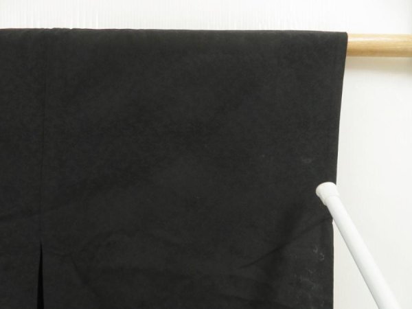 Photo6: 5531T01z250 Vintage Japanese Kimono Silk See through HAORI  Black (6)