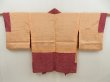 Photo6: 5531T02z470 Vintage Japanese Kimono Silk SHIBORI HAORI  Dull red (6)