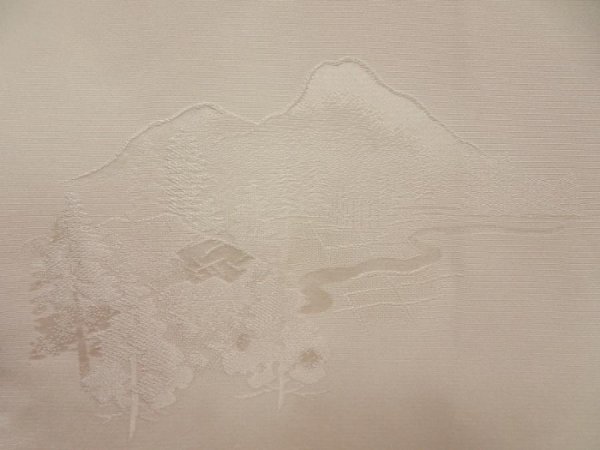 Photo4: 5531T03z530 Vintage Japanese Kimono Silk HAORI Scenery Sand beige (4)