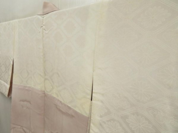 Photo8: 5531T03z530 Vintage Japanese Kimono Silk HAORI Scenery Sand beige (8)