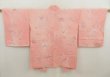 Photo1: 5531T06z530 Vintage Japanese Kimono Silk HAORI Flower Pink (1)