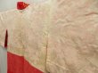 Photo7: 5531T08z450 Vintage Japanese Kimono Silk SHIBORI HAORI Flower Red (7)