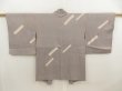 Photo1: 5531T09z580 Vintage Japanese Kimono Silk HAORI  Gray (1)