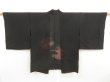 Photo5: 5531T10z290 Vintage Japanese Kimono Silk See through HAORI Wave Black (5)