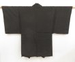Photo4: 5604T03z710 Vintage Japanese Kimono Silk Men's HAORI Bird Dark brown (4)