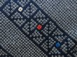 Photo6: 5604T08z930 Vintage Japanese Kimono Silk SHIBORI KOMON  Navy (6)