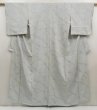 Photo1: 5604T10z910 Vintage Japanese Kimono Silk SHIBORI KOMON  Dull light blue (1)