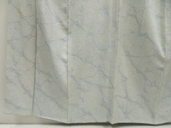 Photo4: 5604T10z910 Vintage Japanese Kimono Silk SHIBORI KOMON  Dull light blue (4)