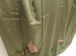 Photo3: 5604T12z1000  Japanese Kimono Silk TSUKESAGE Noh Olive drab (3)
