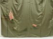 Photo5: 5604T12z1000  Japanese Kimono Silk TSUKESAGE Noh Olive drab (5)