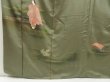 Photo6: 5604T12z1000  Japanese Kimono Silk TSUKESAGE Noh Olive drab (6)