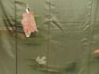 Photo8: 5604T12z1000  Japanese Kimono Silk TSUKESAGE Noh Olive drab (8)