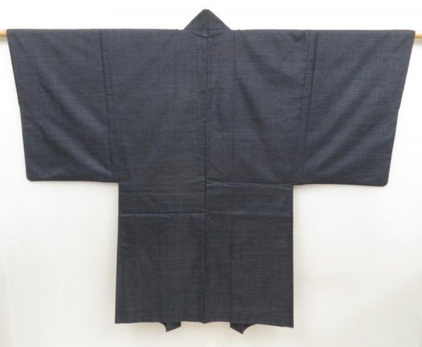 Photo2: 5605T06z500 Vintage Japanese Kimono Silk Men's OSHIMA HAORI Ogre (2)