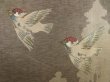 Photo4: 5605T09z480 Vintage Japanese Kimono Silk Men's HAORI Bird Black (4)