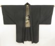 Photo8: 5605T09z480 Vintage Japanese Kimono Silk Men's HAORI Bird Black (8)