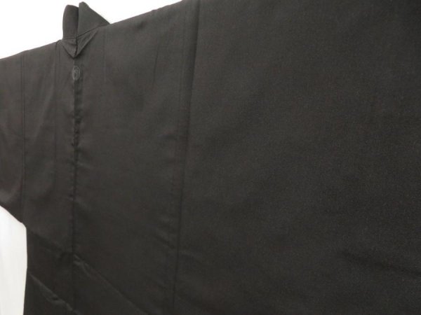 Photo6: 5605T11z590 Vintage Japanese Kimono Silk Men's HAORI Nio Lamp black (6)