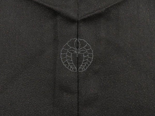 Photo7: 5605T11z590 Vintage Japanese Kimono Silk Men's HAORI Nio Lamp black (7)