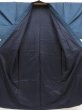 Photo7: 5605T14z890 Vintage Japanese Kimono Silk Men's OSHIMA  Blue-Gray (7)