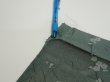 Photo7: 2P01z60  Japanese Kimono Crepe Silk  FABRIC Plum tree Green-Gray 41.7x14.6 (7)