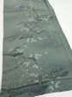 Photo2: 2P02z60  Japanese Kimono Crepe Silk  FABRIC Plum tree Green-Gray 41.3x14.6 (2)
