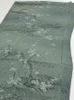 Photo3: 2P02z60  Japanese Kimono Crepe Silk  FABRIC Plum tree Green-Gray 41.3x14.6 (3)