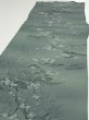 Photo3: 2P05z90  Japanese Kimono Crepe Silk  FABRIC Plum tree Green-Gray 63.0x14.8 (3)