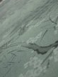 Photo4: 2P05z90  Japanese Kimono Crepe Silk  FABRIC Plum tree Green-Gray 63.0x14.8 (4)