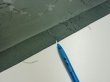 Photo6: 2P08z50  Japanese Kimono Crepe Silk  FABRIC Plum tree Green-Gray 55.9x7.7 (6)