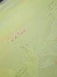 Photo4: 2P02z50  Japanese Kimono Silk  FABRIC Flower Lime green 40.2x14.4 (4)