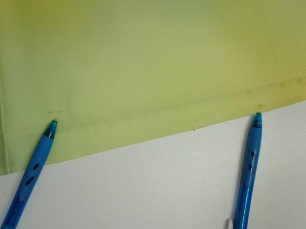 Photo6: 2P02z50  Japanese Kimono Silk  FABRIC Flower Lime green 40.2x14.4 (6)