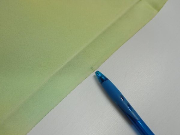 Photo7: 2P02z50  Japanese Kimono Silk  FABRIC Flower Lime green 40.2x14.4 (7)