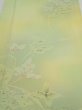 Photo1: 2P04z80  Japanese Kimono Silk  FABRIC Flower Lime green 64.2x14.4 (1)