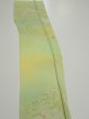 Photo3: 2P07z30  Japanese Kimono Silk  FABRIC Flower Lime green 48.4x7.1 (3)