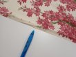 Photo7: 2Q02z60  Japanese Kimono Silk  FABRIC Maple tree Off-white 46.5x14.4 (7)