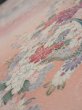 Photo4: 2Q08z40  Japanese Kimono Silk  FABRIC Peacock Pink 59.1x7.3 (4)